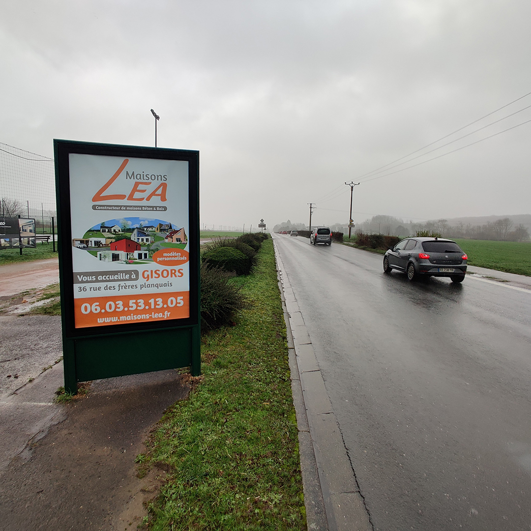 Panneau publicitaire agence de Gisors